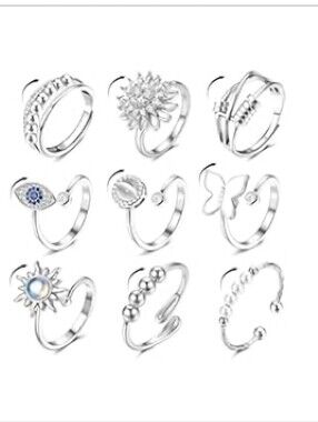 9 Pcs FIDGET Rings Set